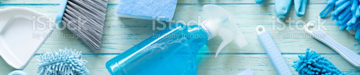 istockphoto-1206593862-2048x2048 House or home cleaning product for the housekeeping on wood table, blue color concept